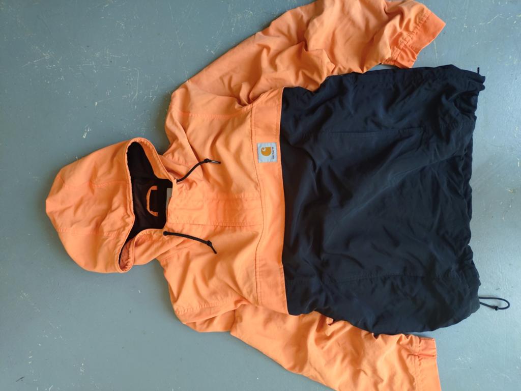 Carhartt WIP Anorak Jas Oranje Maat S, Oranje, Ophalen of Verzenden, Zo goed als nieuw, Maat 46 (S) of kleiner