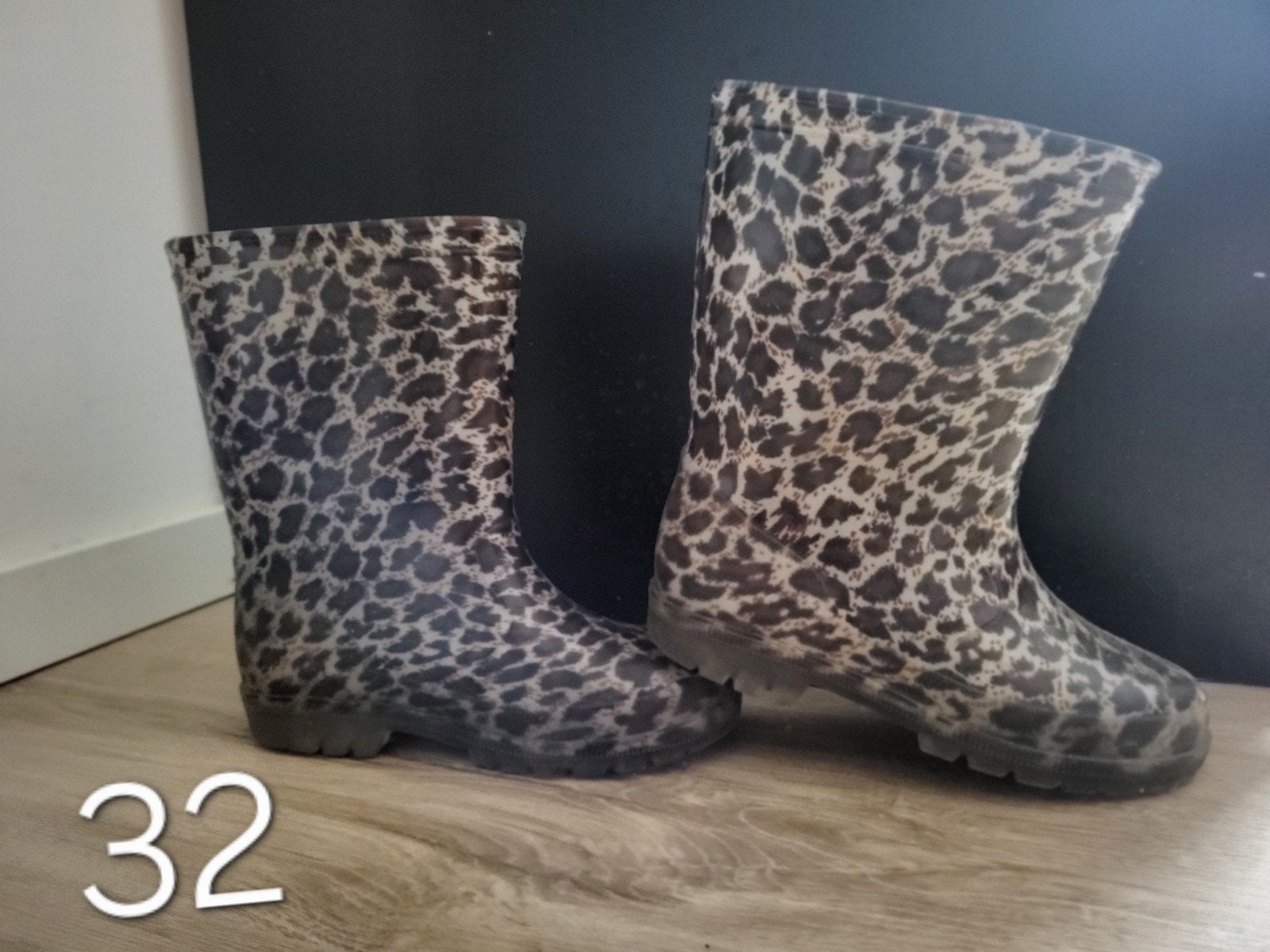 Leopardprint h&m regenlaarzen maat 32 zara 🐆, Meisje, Ophalen of Verzenden, Laarzen, Zo goed als nieuw