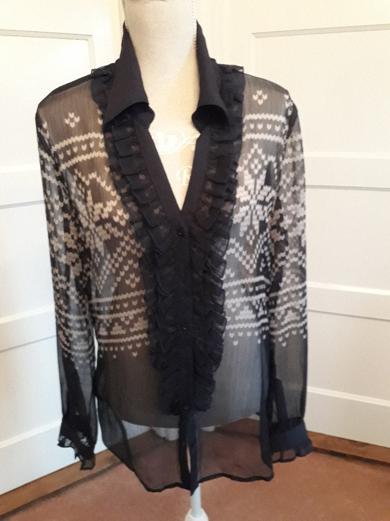 Mooie d.blauwe blouse van EDC by Esprit    mt XXL (44/46), Maat 46/48 (XL) of groter, Verzenden, Blauw, EDC by Esprit