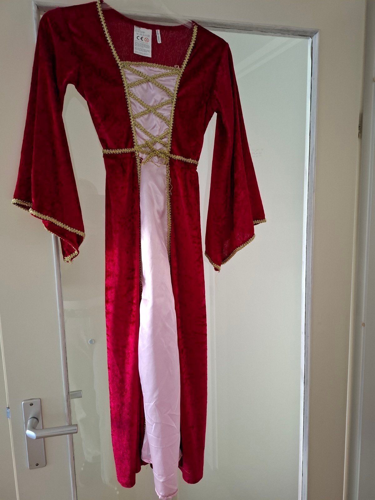 Prinsessenjurk rood/roze - Carnavalskleding 8-10 jaar, Ophalen of Verzenden, Zo goed als nieuw, 134 t/m 140, Meisje