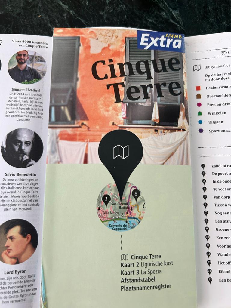 ANWB Extra Reisgids Cinque Terre - Met uitneembare kaart, Boeken, Reisgidsen, Europa, Ophalen of Verzenden, Zo goed als nieuw
