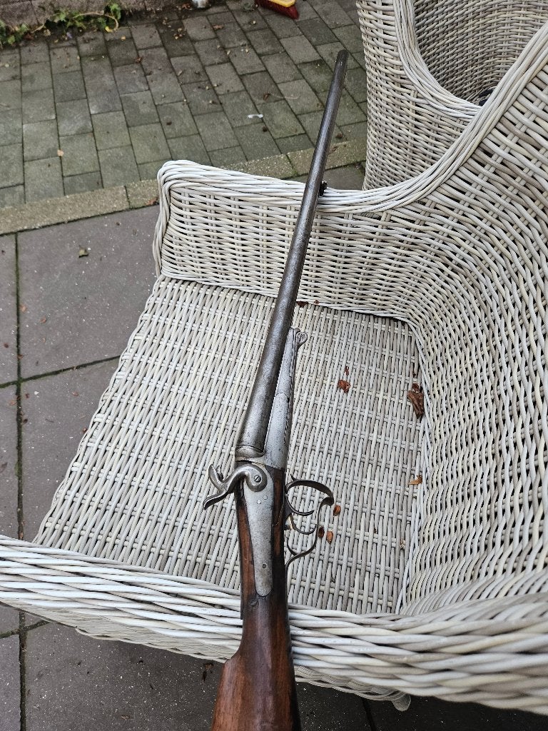 Antiek vrijgesteld penvuur jachtgeweer, Ophalen of Verzenden