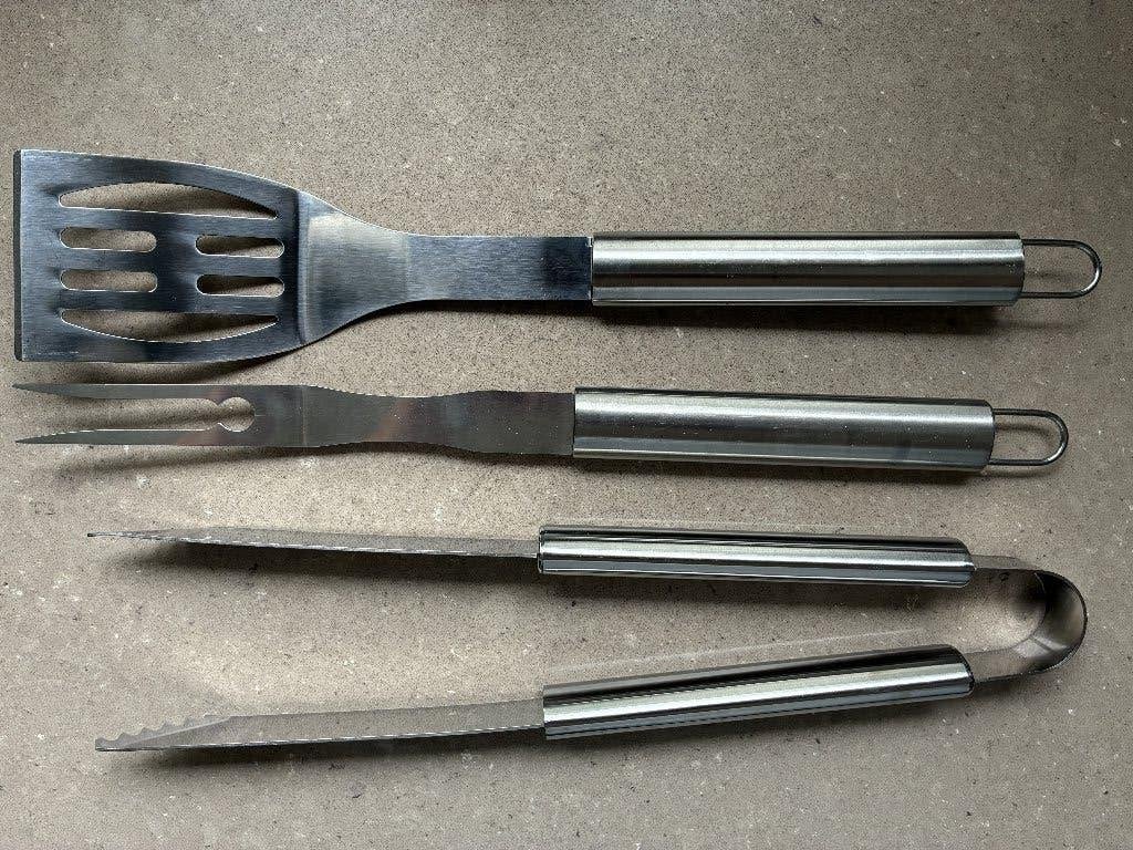 BBQ gereedschap set - spatel, vork en tang, Tuin en Terras, Ophalen of Verzenden, Nieuw, Onbekend