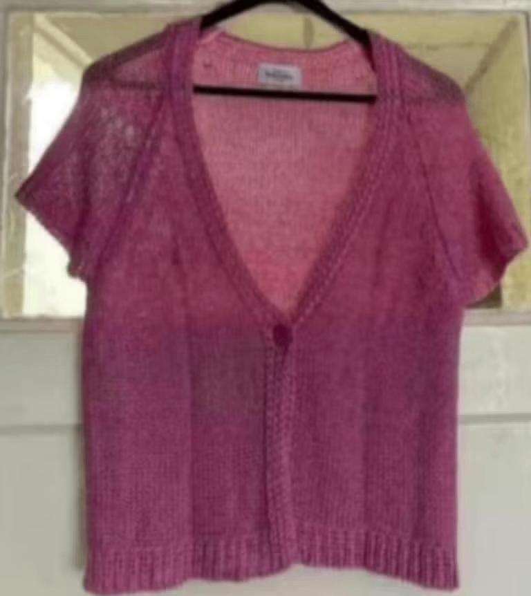Roze rose zomervestje vest korte mouw; S 36 38; Gina Benotti, Ophalen of Verzenden, Zo goed als nieuw, Maat 36 (S), Roze