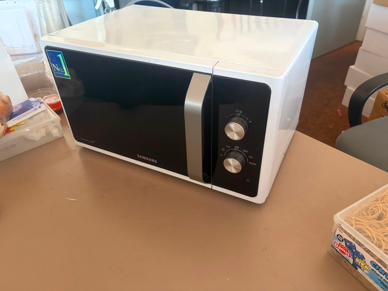 Compacte Magnetron - Ideaal voor snelle maaltijden, Gebruikt, Minder dan 45 cm, Ophalen of Verzenden, Magnetron