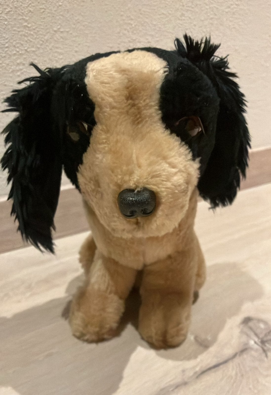 Vintage knuffel hond 20 cm Steiff cocker spaniël, Ophalen of Verzenden, Gebruikt, Hond, Middelgroot (20 tot 80 cm)