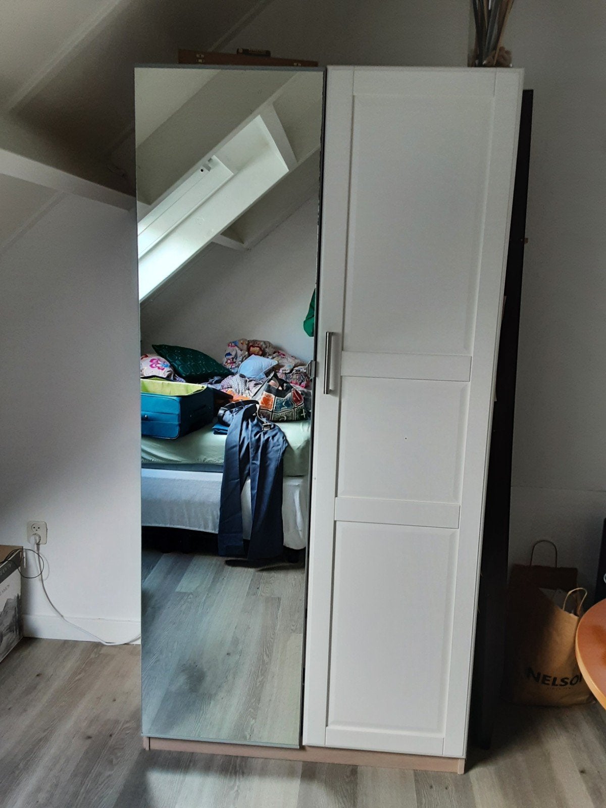 Kledingkast met spiegel gratis op te halen gratis afhalen, Huis en Inrichting, Kasten | Kledingkasten, Gebruikt, 200 cm of meer