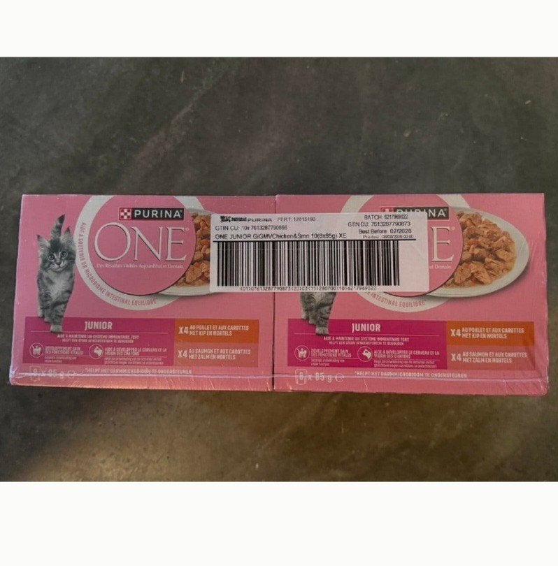 Purina One junior  natvoer aantal 10, Dieren en Toebehoren, Ophalen of Verzenden, Kat
