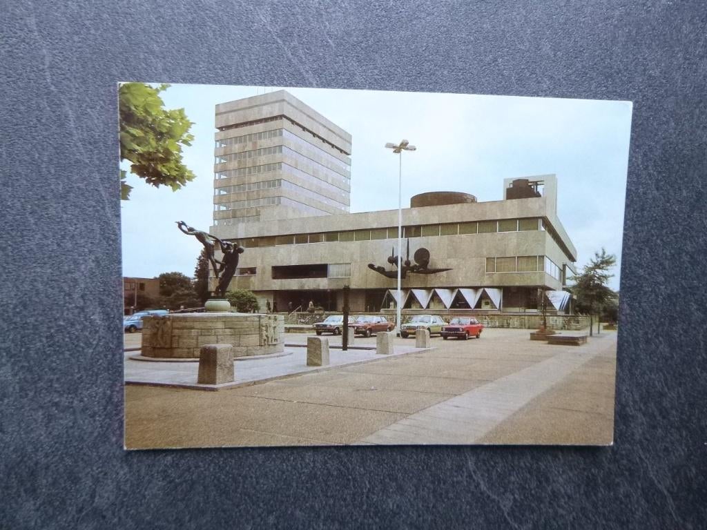 Eindhoven, stadhuis/auto, Verzenden, 1980 tot heden, Gelopen, Noord-Brabant