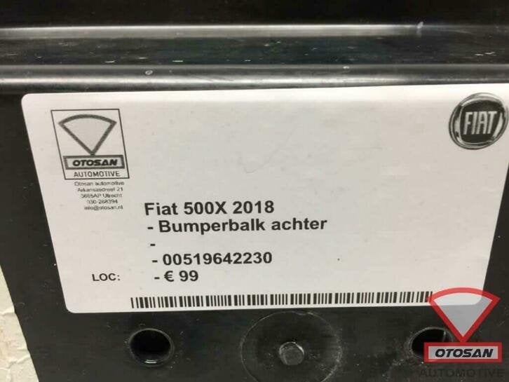 fiat 500x 2018 bumperbalk achter 00519642230, Gebruikt, Stellantis Europe S.p.A., Ophalen of Verzenden, Info@stellantis.com