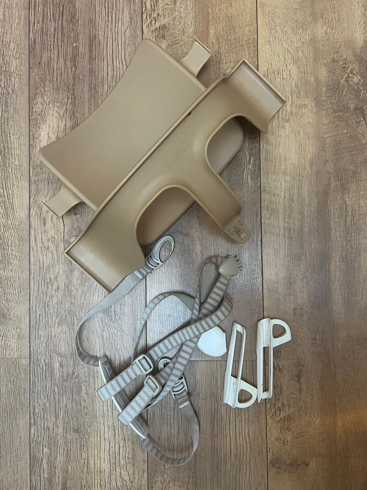 Stokke Tripp Trapp accessoires: rugleuning, beugel, riempje, Kinderen en Baby's, Kinderstoelen, Ophalen of Verzenden, Gebruikt