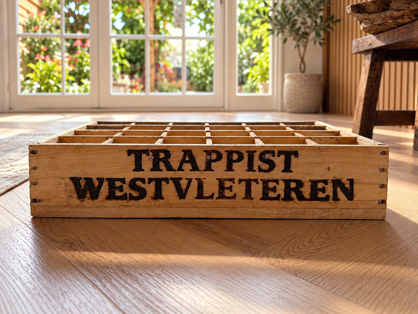 Authentiek houten Westvleteren krat - Decoratie/Verzamelaar, Antiek en Kunst, Ophalen of Verzenden