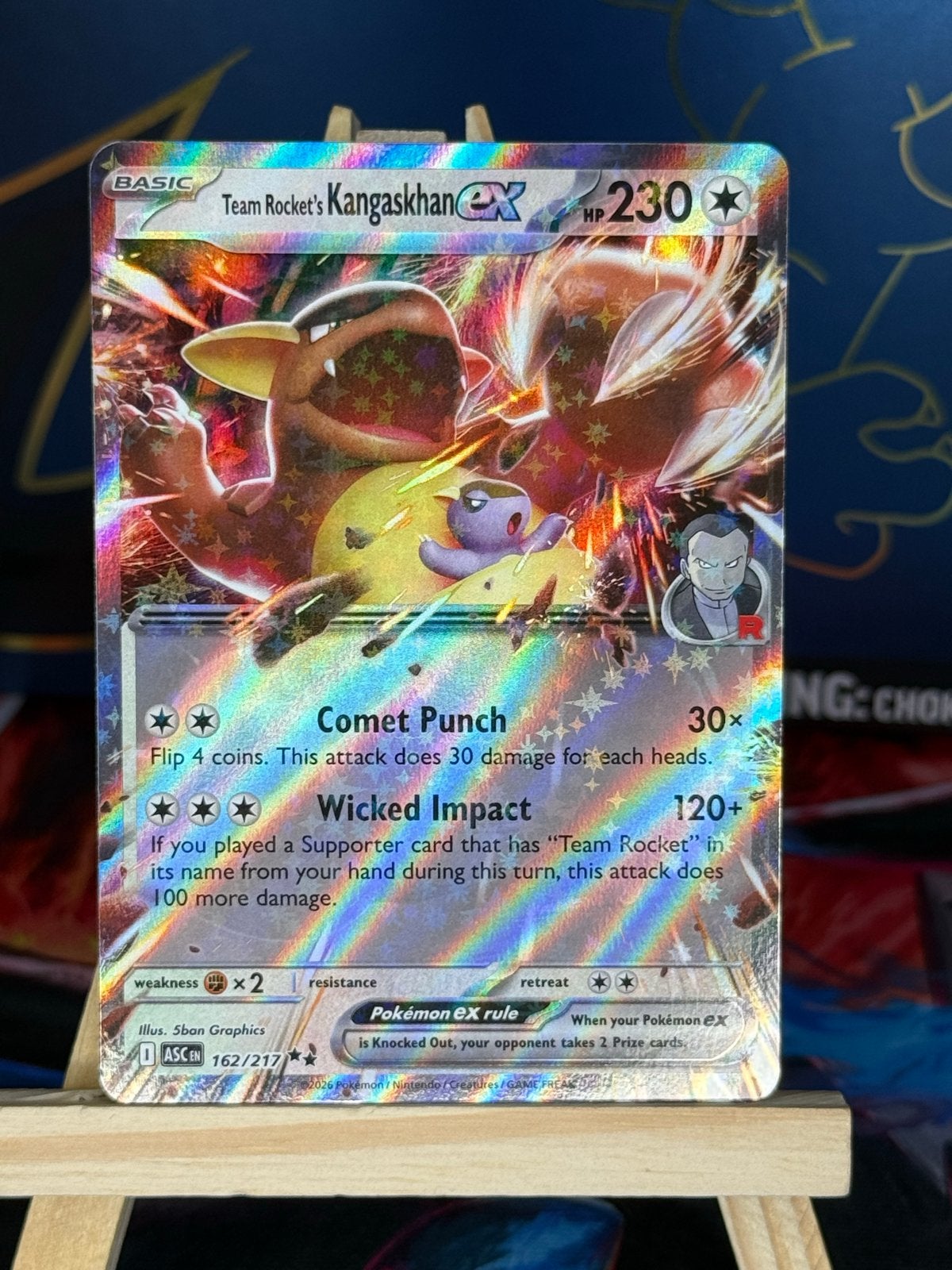 Team Rocket's Kangaskhan ex #162 | Pokemon Ascended Heroes, Ophalen of Verzenden, Zo goed als nieuw, Losse kaart, Foil
