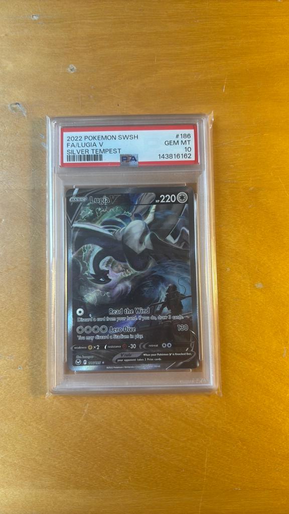 Lugia V #186 PSA10 (HIGH cert), Ophalen of Verzenden, Zo goed als nieuw