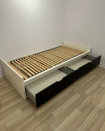 te koop, Huis en Inrichting, Slaapkamer | Bedden, Ophalen, Gebruikt, 90 cm, Eenpersoons
