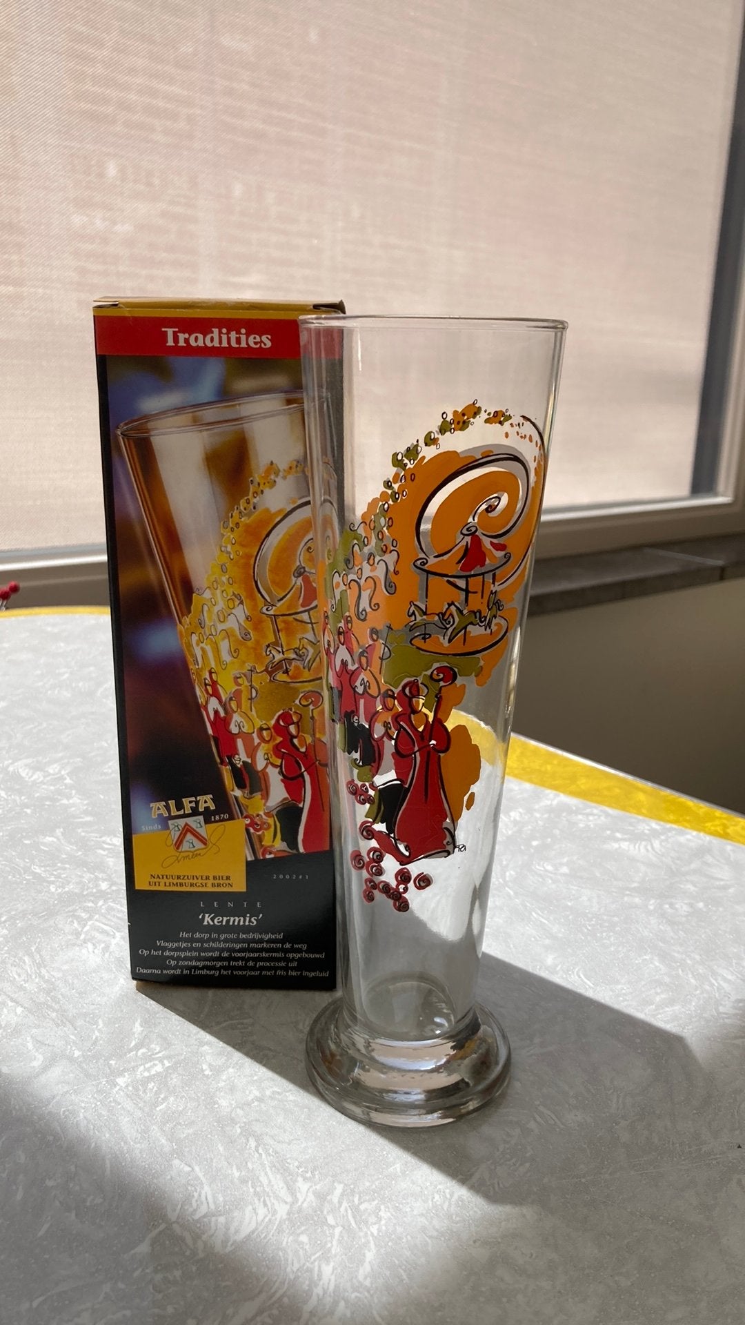 Alfa bierglas, uit 2002, speciale collectie, Verzamelen, Biermerken, Ophalen of Verzenden, Nieuw, Glas of Glazen, Overige merken