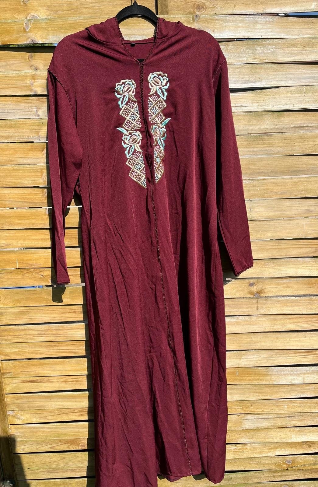 Nieuwe Marokkaanse jurk donkerrood - Maten M, L, XL, Maat 38/40 (M), Nieuw, Ophalen of Verzenden, Rood