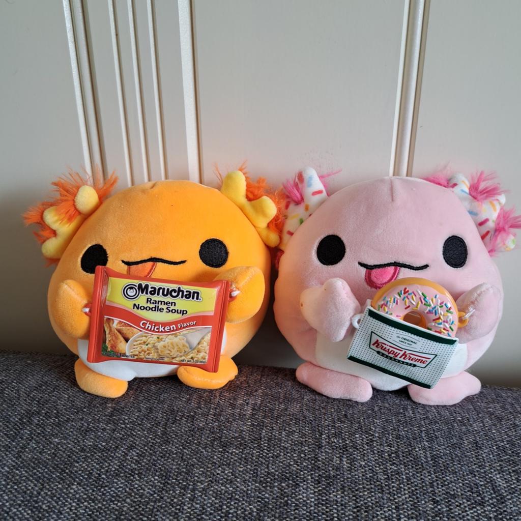 Axolotl Knuffels: Ramen & Donuts (12cm), Kinderen en Baby's, Speelgoed | Knuffels en Pluche, Overige merken, Overige karakters