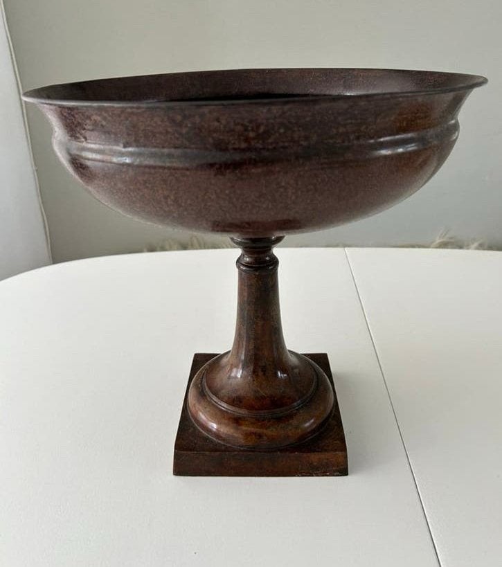 Prachtige tazza schaal op voet antiek Brocante, Ophalen