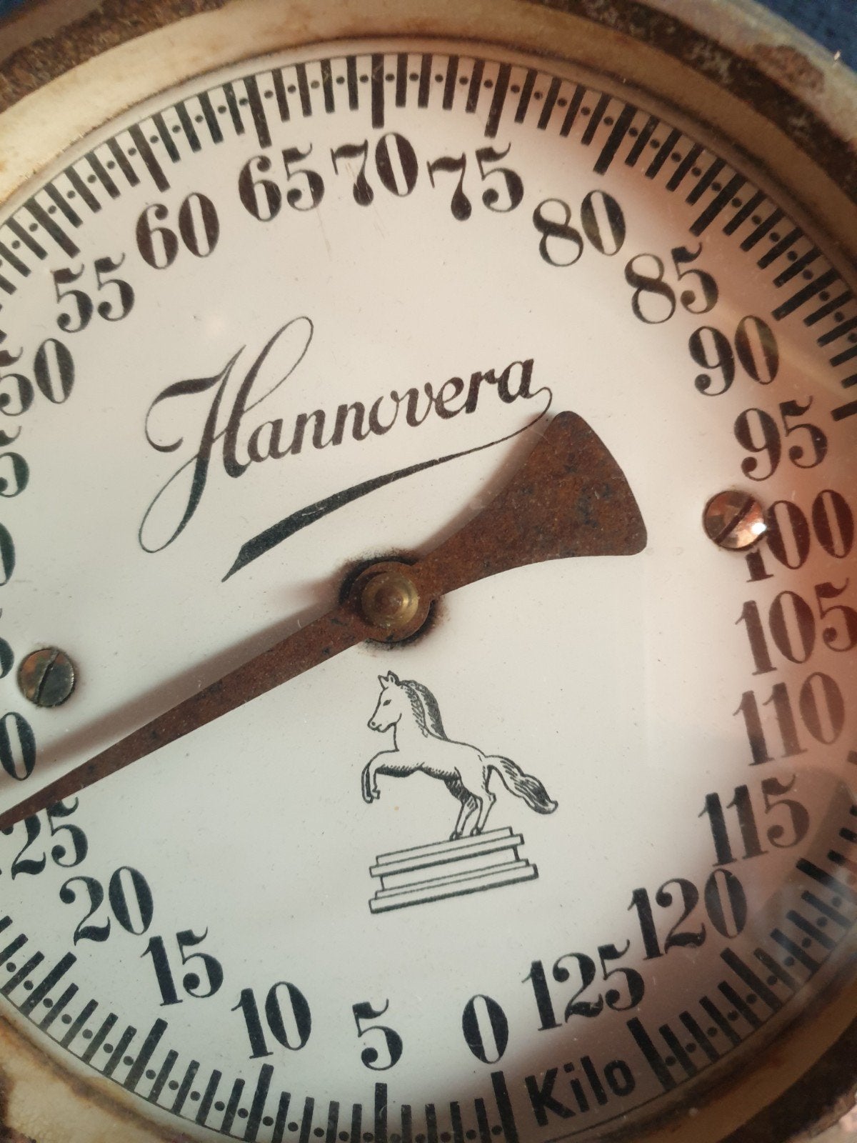 Antieke Hannovera Personenweegschaal - Vintage Decoratie, Antiek en Kunst, Ophalen of Verzenden