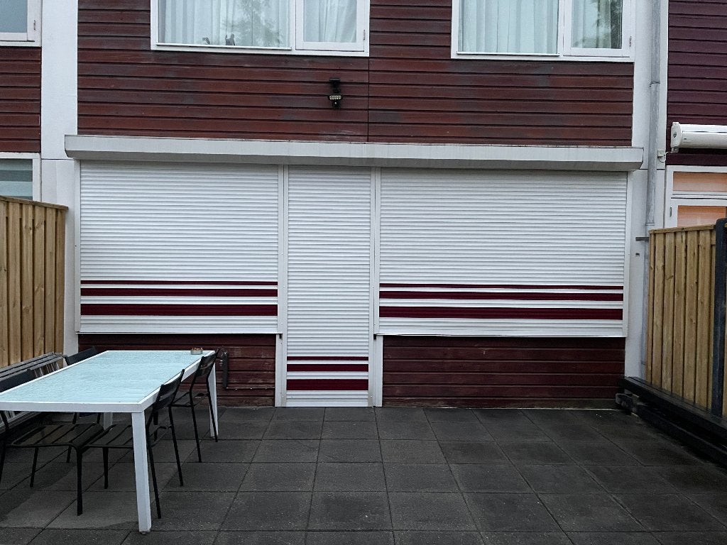 Elektrische rolluik, Doe-het-zelf en Verbouw, Rolluiken, Ophalen, Gebruikt, Wit, 200 cm of meer