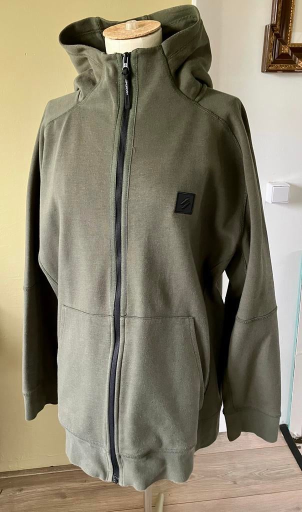 Superdry groen heren vest hoody XXL (valt kleiner), Ophalen of Verzenden, Zo goed als nieuw