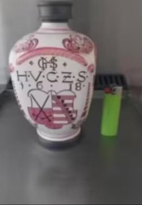 Ulmer Keramik pot ( Keramiek) met schroefdop, Antiek en Kunst, Ophalen of Verzenden