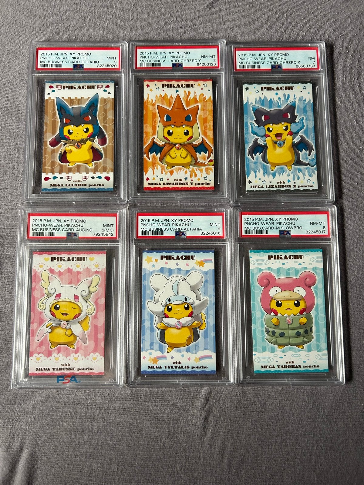 Pokemon PSA-gegradeerde Pikachu Poncho-Wear kaarten, Ophalen of Verzenden, Zo goed als nieuw, Meerdere kaarten