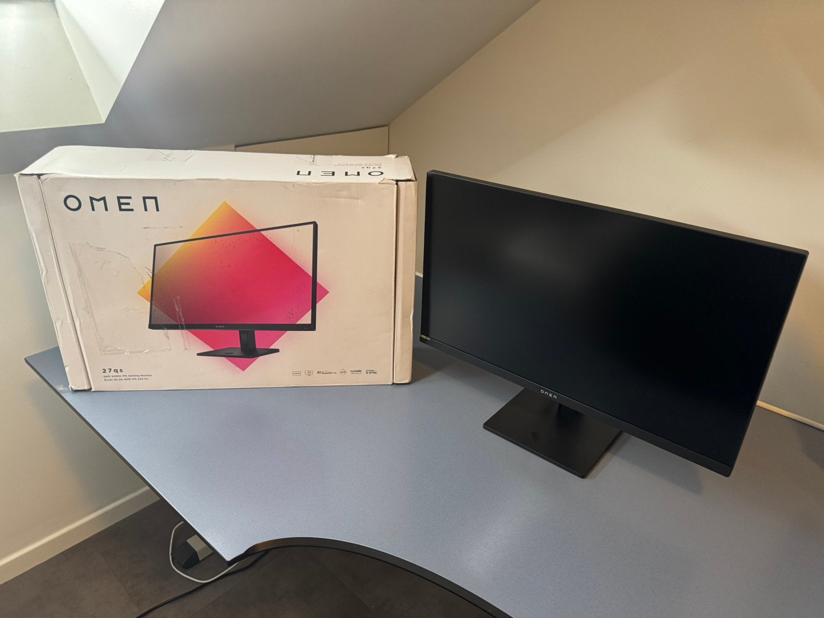 HP Omen 27QS 27 inch 240hz Quad HD Gaming Monitor, Computers en Software, Monitoren, Gaming, IPS, Zo goed als nieuw, Quad HD (2K)