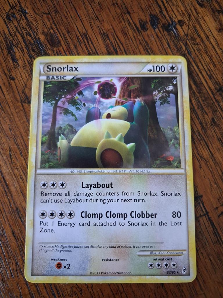 Snorlax Pokemon kaart uit 2011, Ophalen, Nieuw