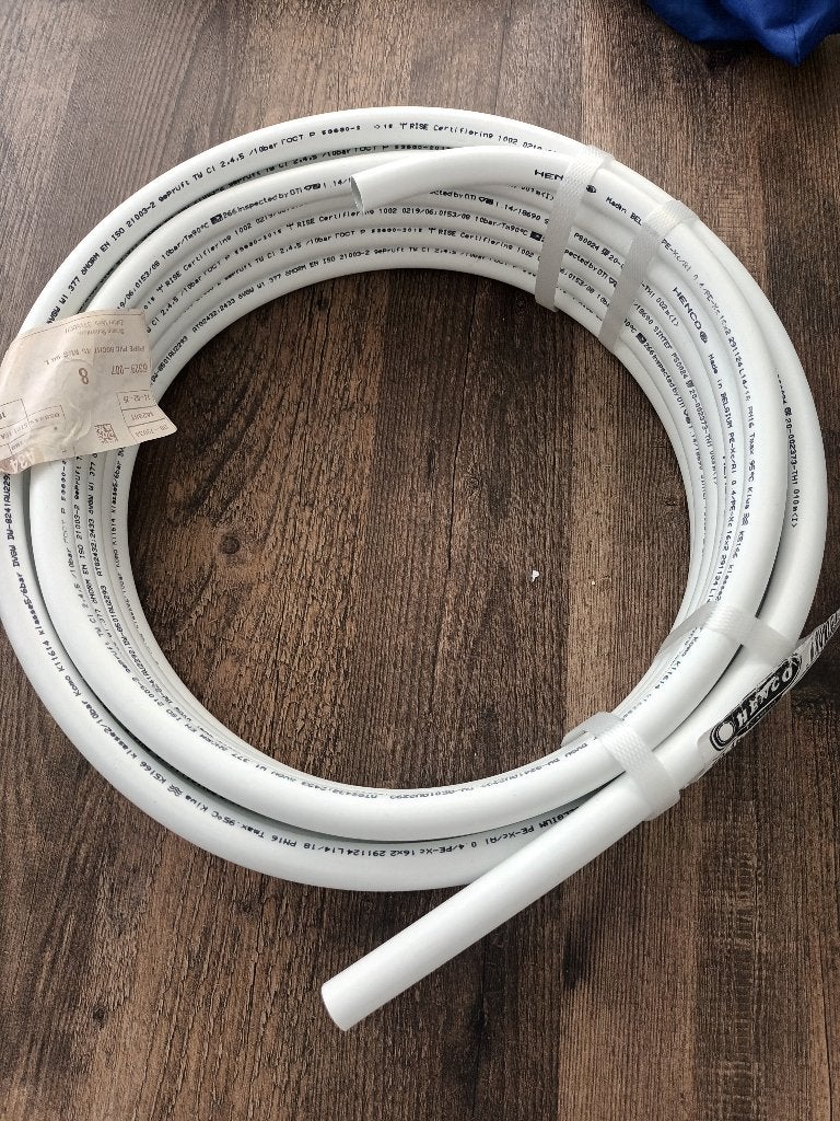 Henco flexibel koper waterleiding 16mm 10m incl. toebehoren, Doe-het-zelf en Verbouw, Buizen en Afvoer, Overige materialen, Minder dan 20 mm