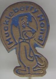 HuckleBerry Hound groen op koper strip speldje ( R_167 ), Verzenden, Nieuw, Figuurtje, Speldje of Pin