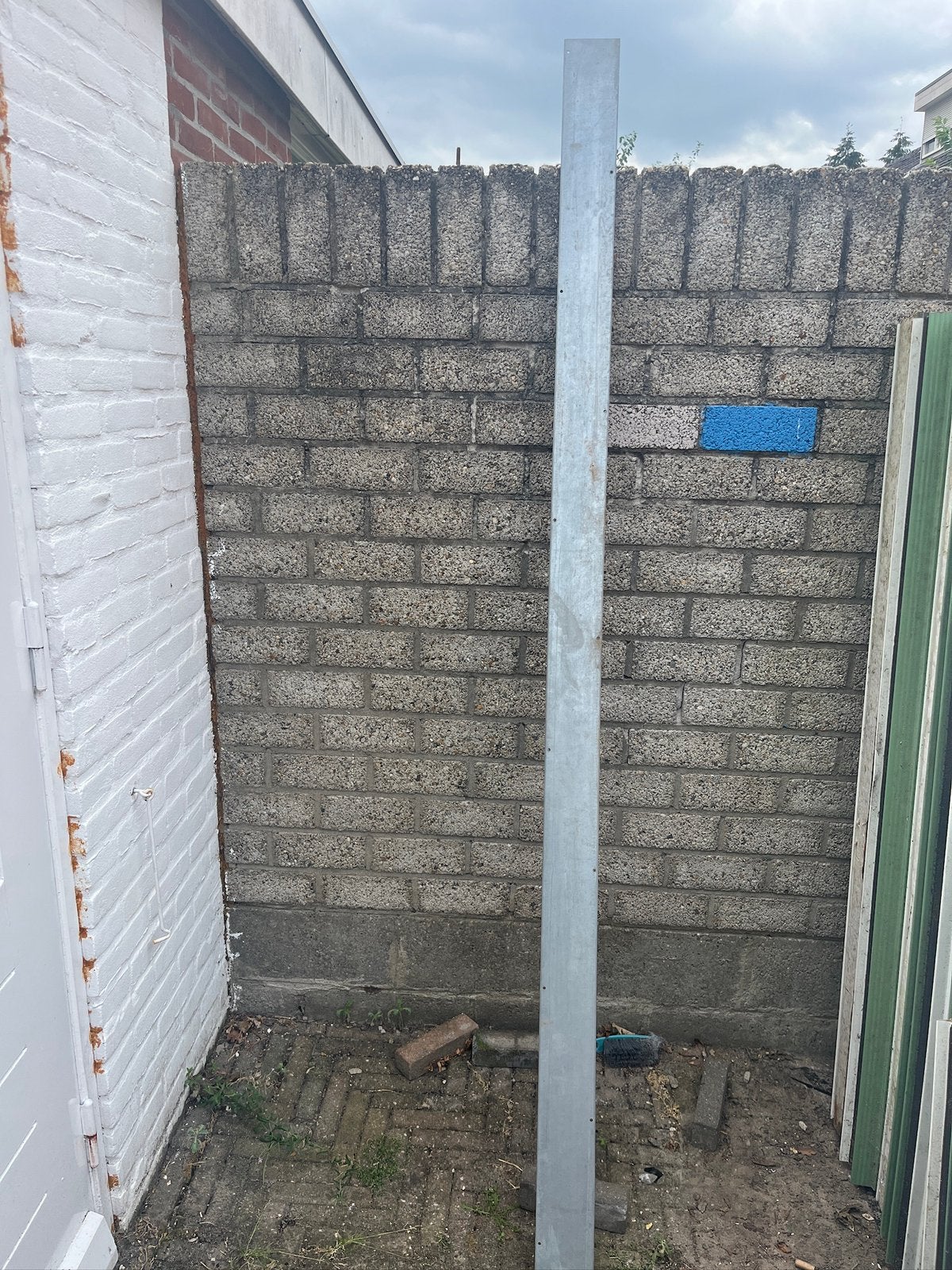 Sandwiches panelen, Tuin en Terras, Schuttingen, Gebruikt, IJzer, 1 tot 2 meter, Minder dan 3 meter, Ophalen