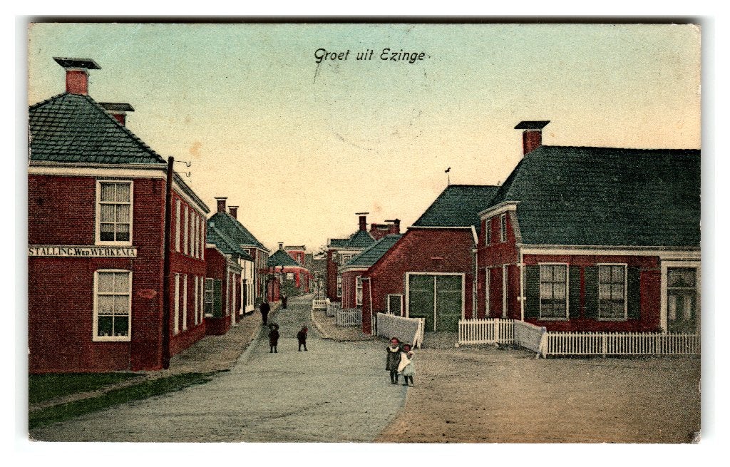 Ezinge, Groet uit Ezinge, Ophalen of Verzenden, Voor 1920, Gelopen, Groningen