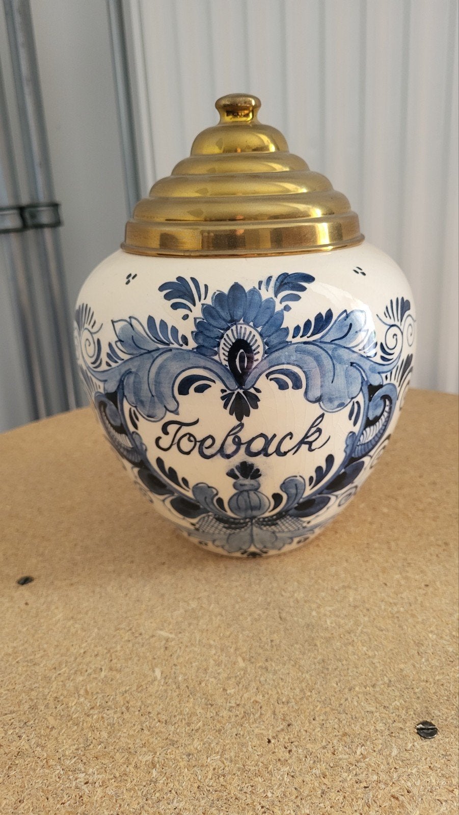 Delfts Blauw 'Toeback' pot van De Jong Gouda, Ophalen