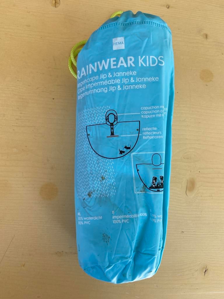 Hema Jip en Janneke regenponcho - maat 122/128, Ophalen of Verzenden, Gebruikt, Regenpak, Kinderen