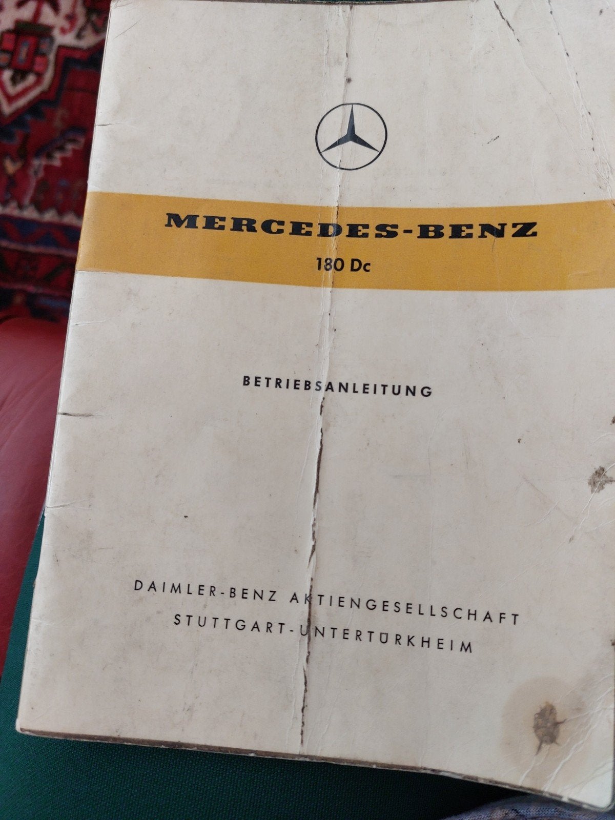 Originele Handleiding Mercedes-Benz 180 Dc (W120 Ponton), Ophalen of Verzenden