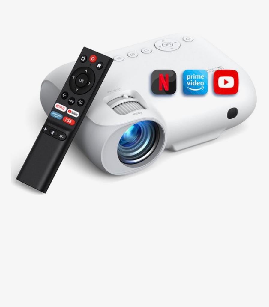 Yoton Y9 Draagbare Mini Beamer Projector - Wit, Audio, Tv en Foto, Beamers, Yoton, LED, Ophalen of Verzenden, Zo goed als nieuw