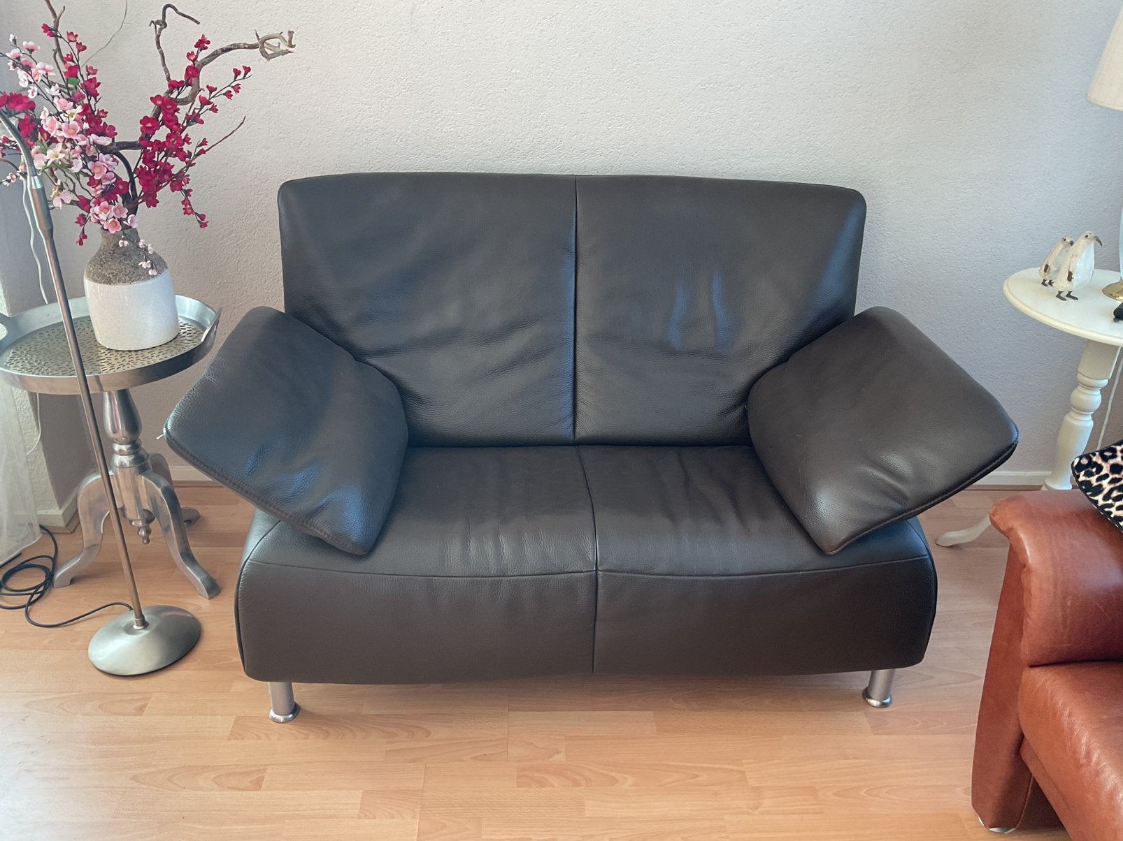 Jori leren bank zie foto’s, Huis en Inrichting, Ophalen, Zo goed als nieuw, 75 tot 100 cm, Leer