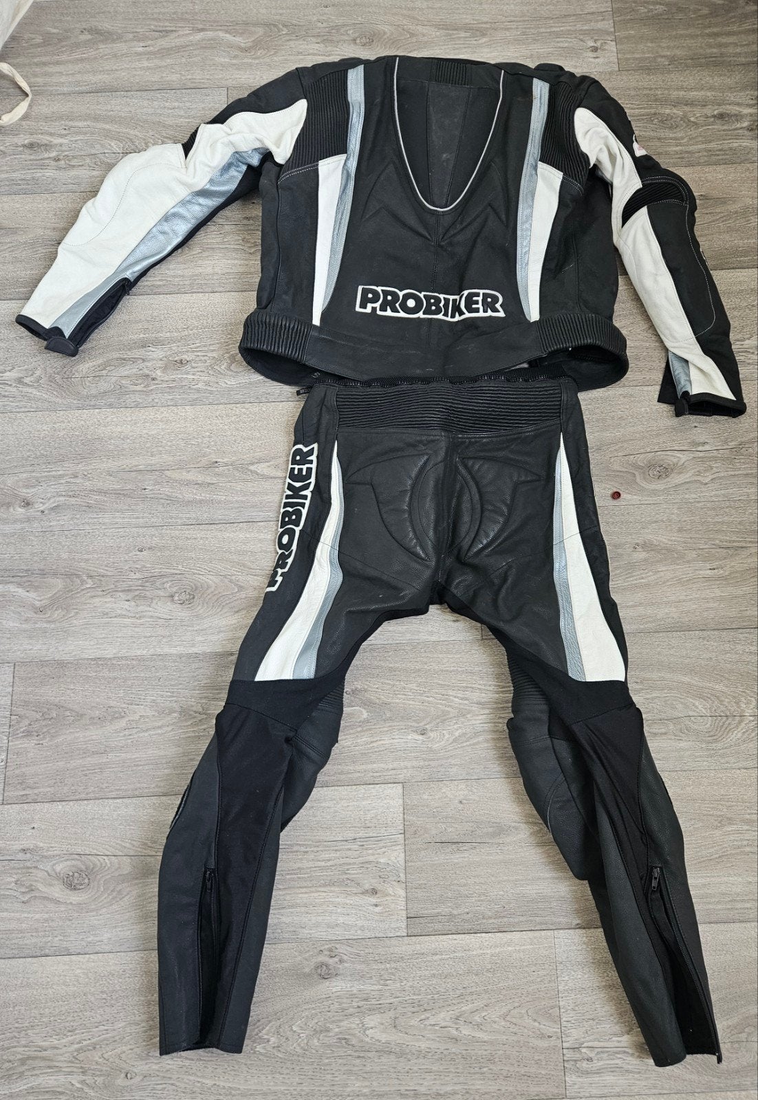 Probiker leren motorpak, Motoren, Ophalen of Verzenden, Probiker, Tweedehands, Heren