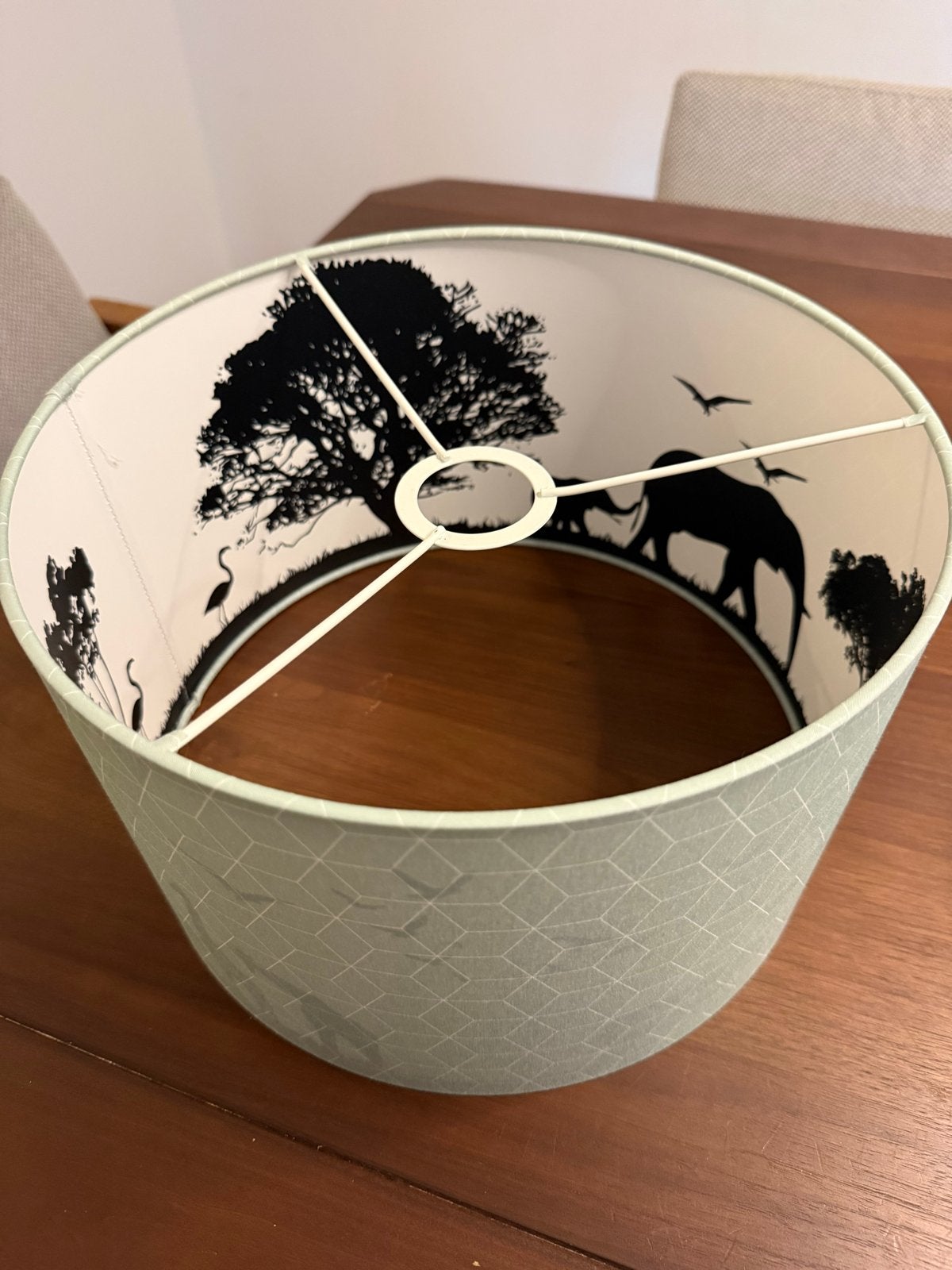 Safari Lampenkap 30cm, Rond, Ophalen of Verzenden, Zo goed als nieuw, Textiel
