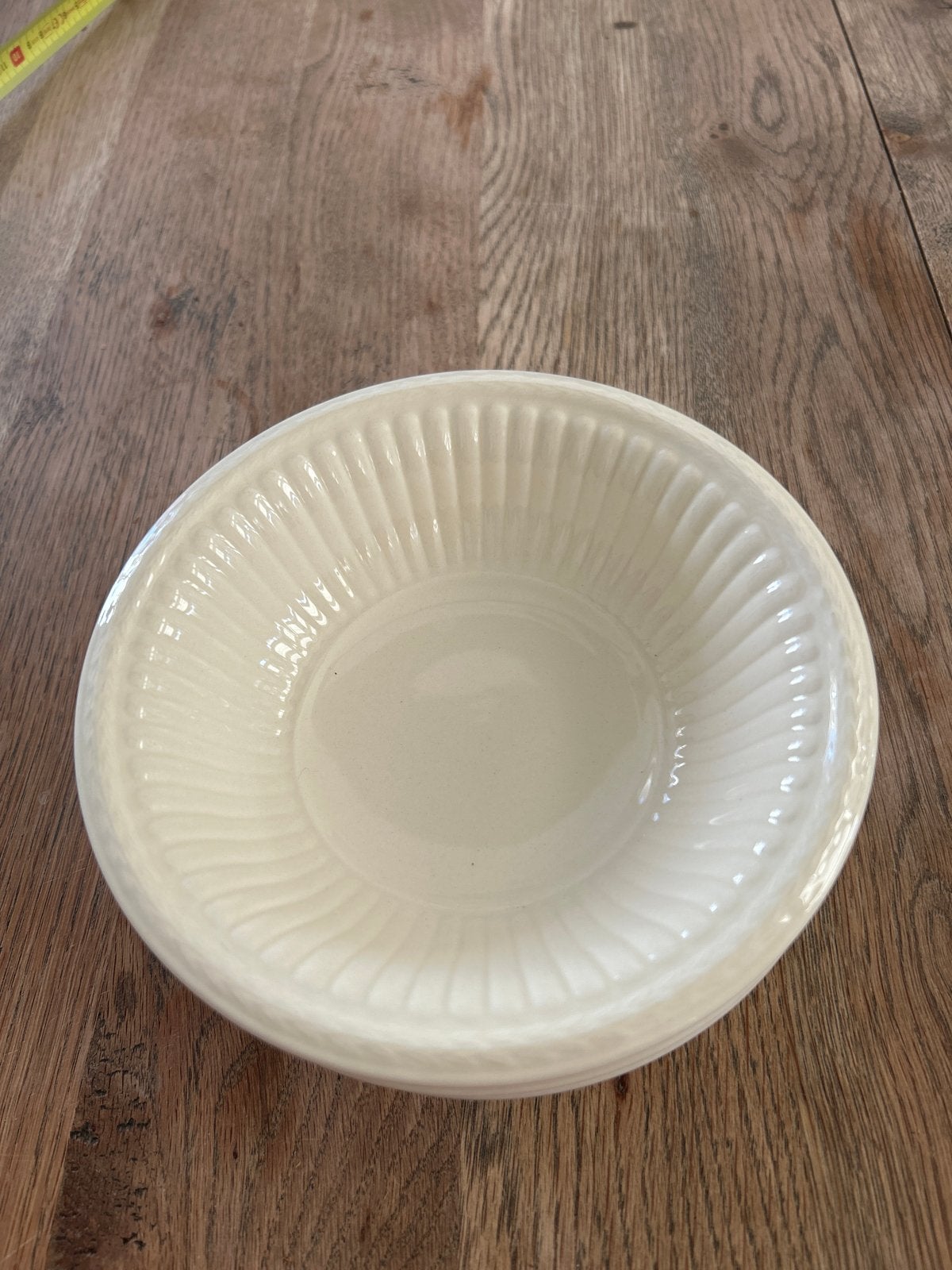 4 Wedgwood Edme yoghurt/papschaaltjes, Klassiek, Ophalen of Verzenden, Zo goed als nieuw, Kom(men)