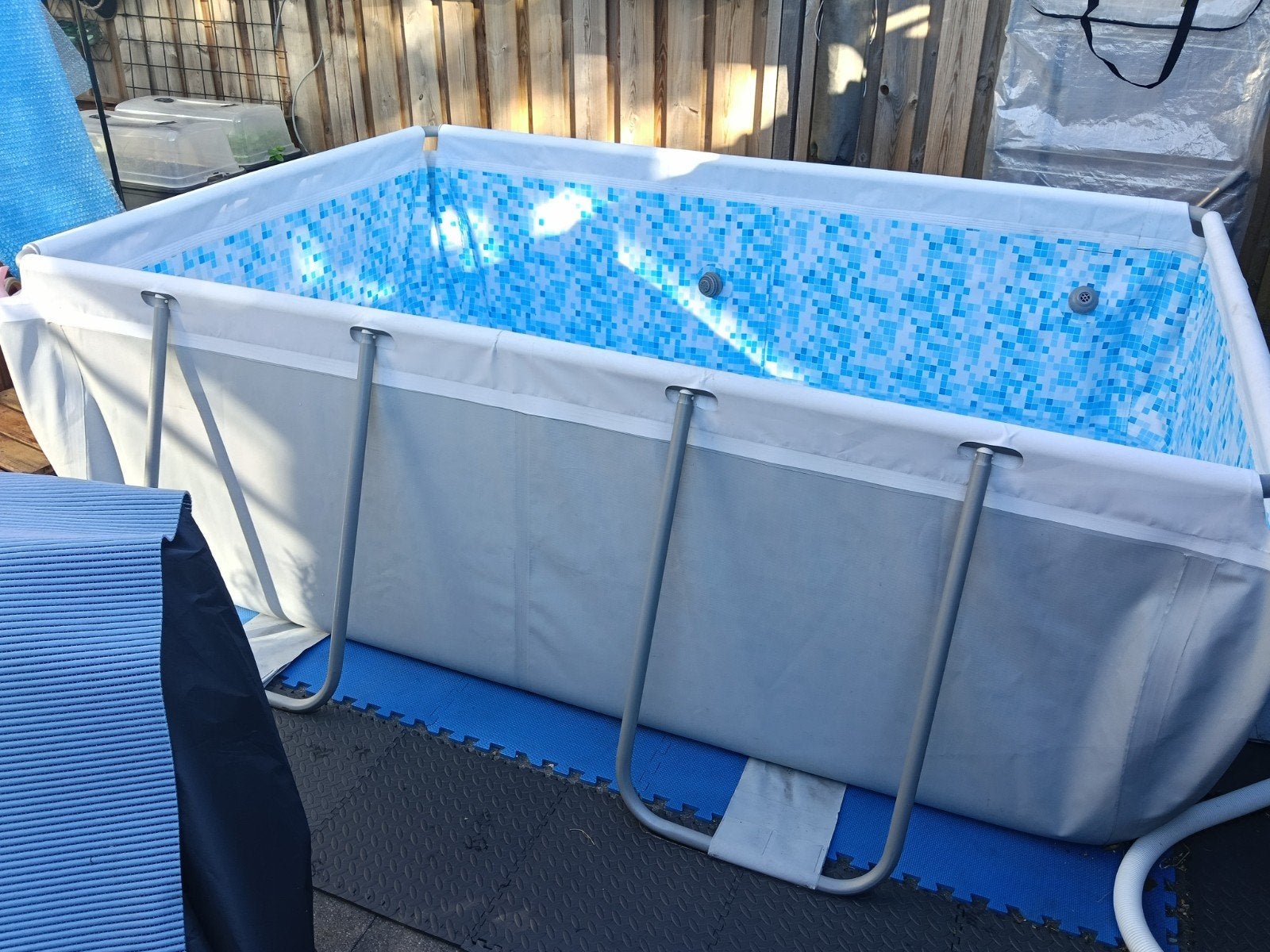 Intex Zwembad circa 4x2x1m met nieuwe pomp, Ophalen, Gebruikt, 200 tot 300 cm, 80 tot 120 cm