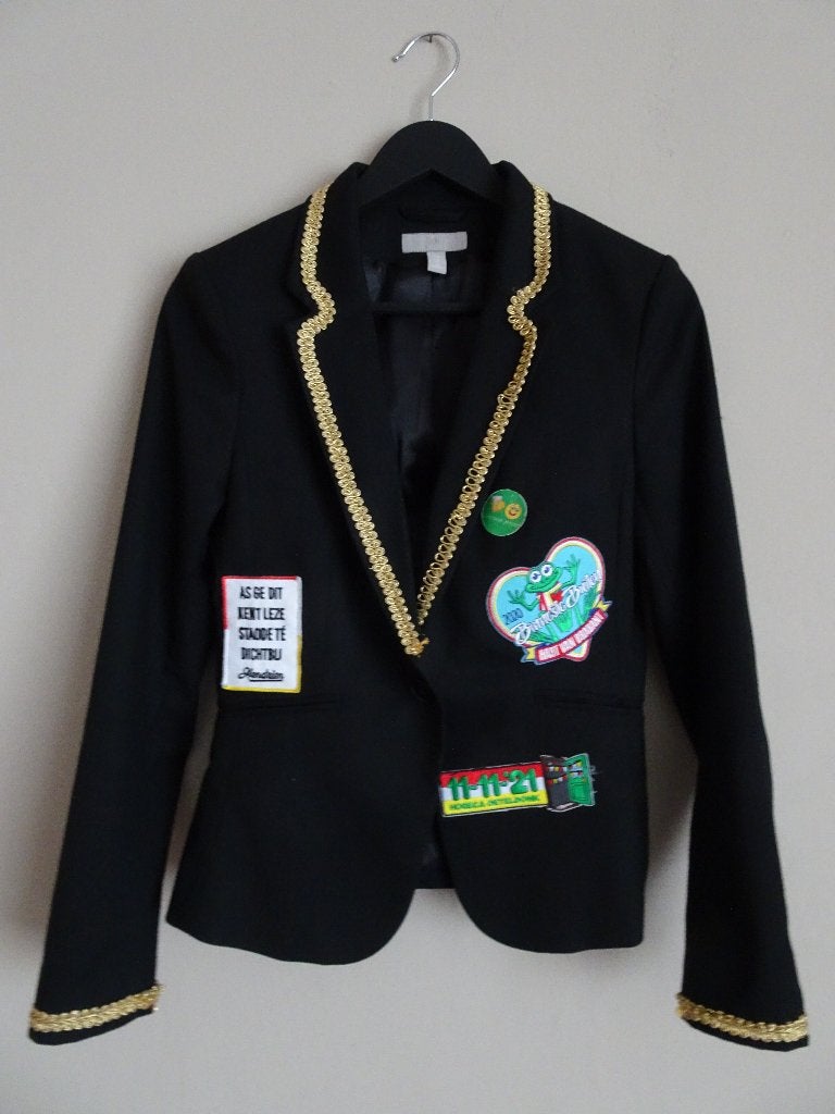 Oeteldonk jasje dames Maat 36 / S zwart, Kleding | Dames, Carnaval, Ophalen of Verzenden, Zo goed als nieuw, Kleding