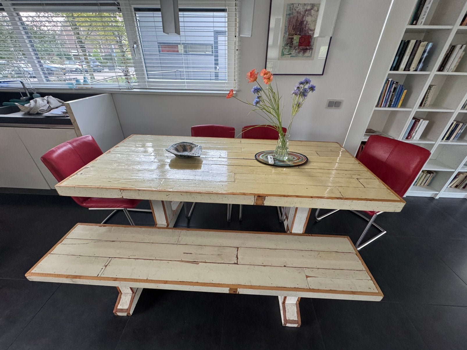 Piet Hein Eek eettafel, Ophalen, Design, 50 tot 100 cm, Zo goed als nieuw