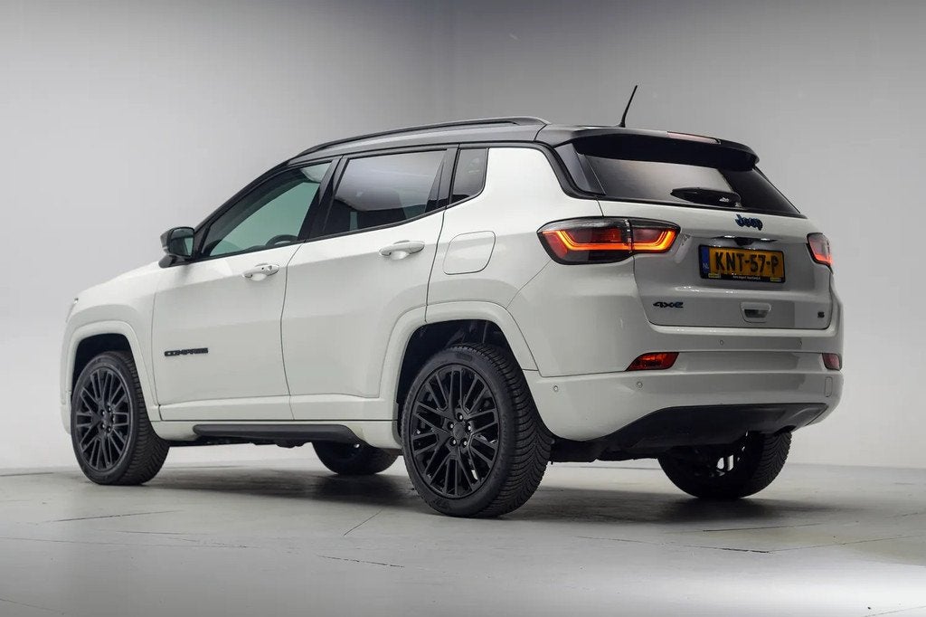Jeep Compass 4xe 240 Plug-in Hybrid S [ Pano LED Navi Leder, Auto's, Jeep, Automaat, 4 cilinders, Wit, Bedrijf