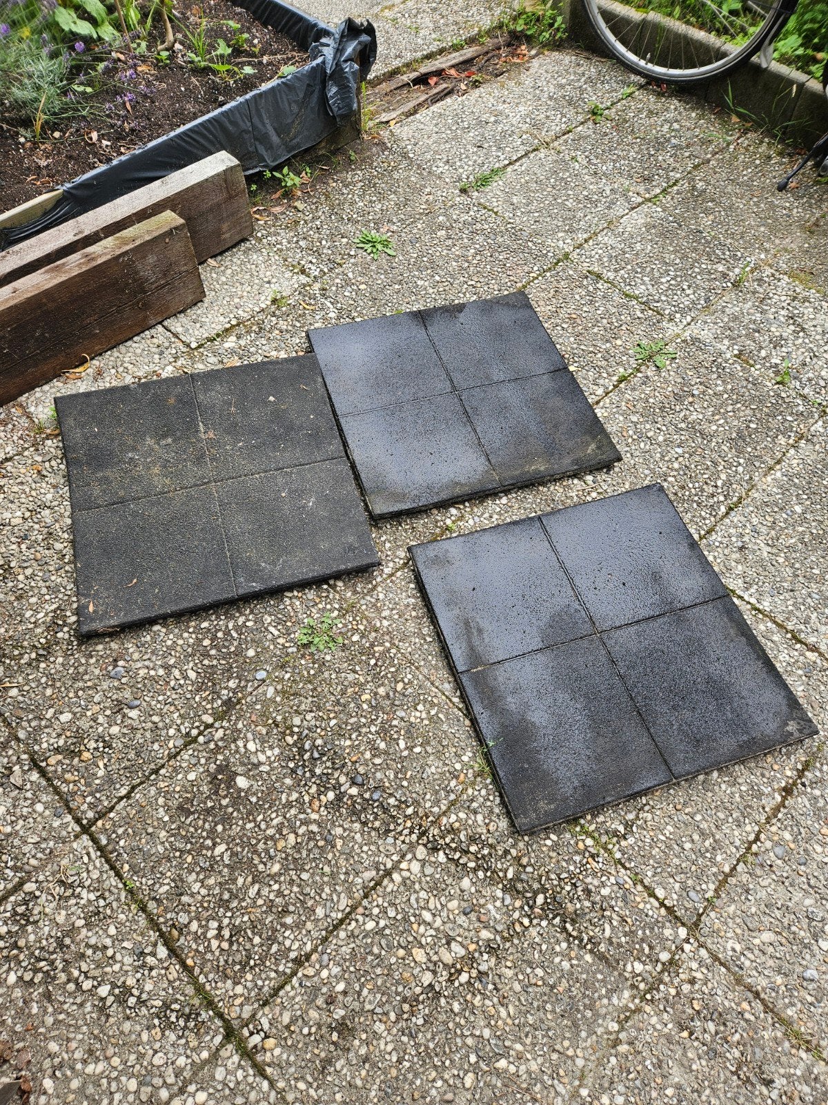 Rubberen tegels - Partij rubbertegels 3cm dik, Ophalen, Rubber, Overige typen