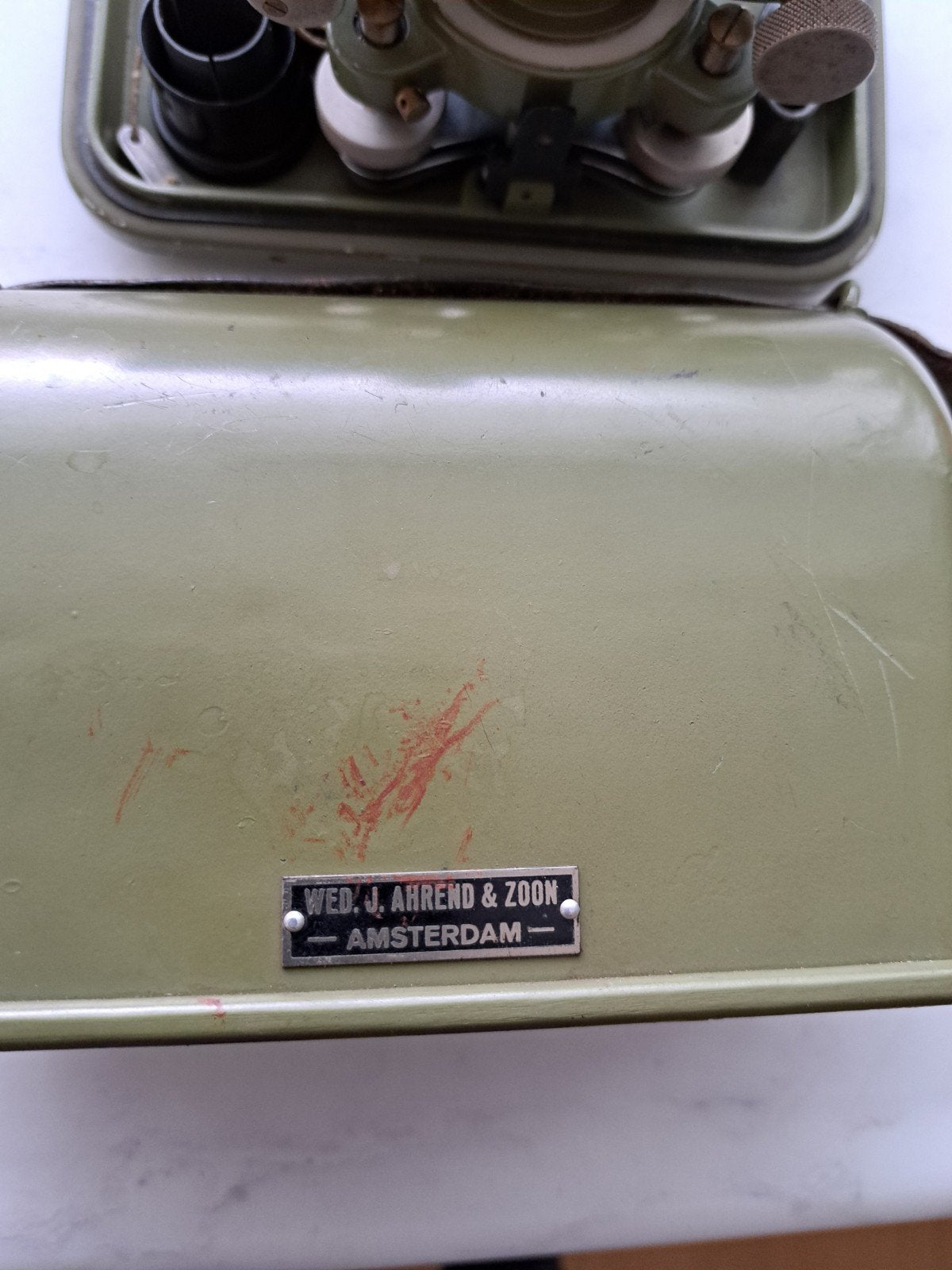 Vintage Waterpasinstrument Wed. J. Ahrend & Zoon Amsterdam, Ophalen of Verzenden