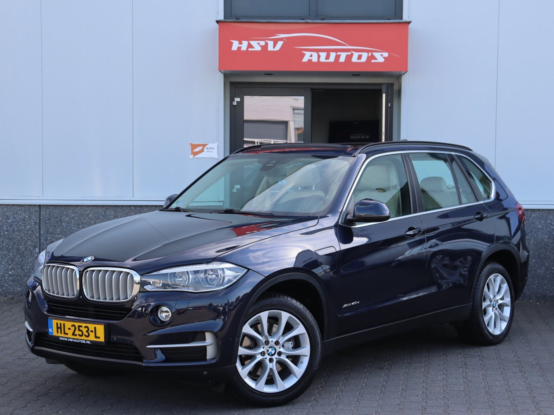 BMW X5 XDrive40e High Executive navigatie leer org NL, Auto's, Gebruikt, 4 cilinders, Blauw, Bedrijf