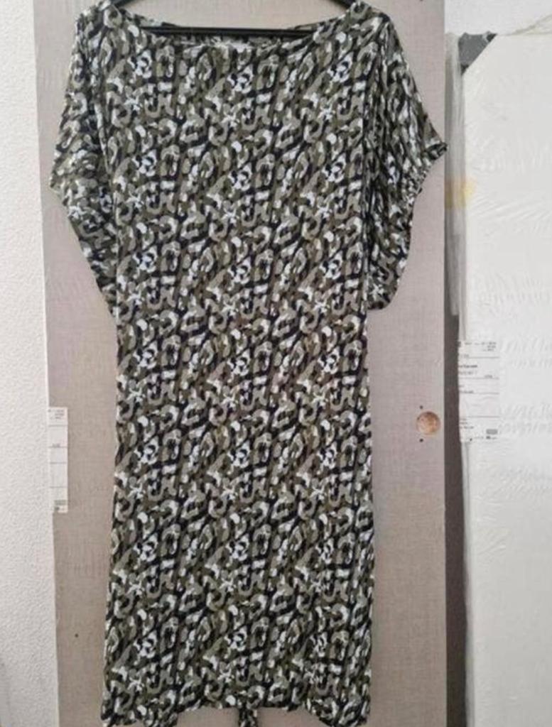 Zomerjurkje met camouflageprint. Maat XL., Overige kleuren, Maat 42/44 (L), Ophalen of Verzenden, Zo goed als nieuw
